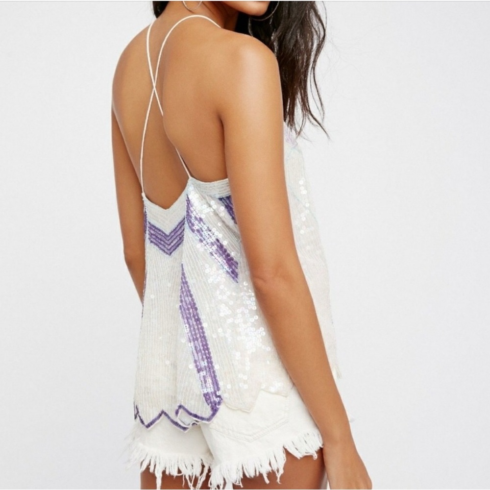 Free People Sequin Embellished Camisole - Picture 5 of 11